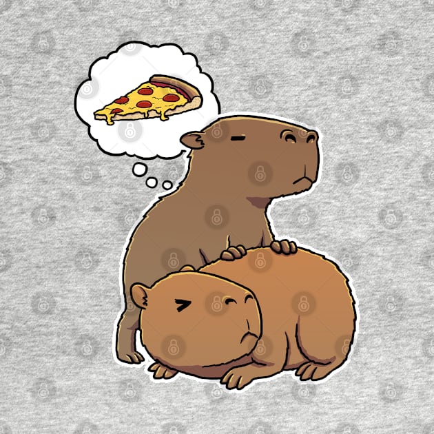 Capybara hungry for Pepperoni Pizza by capydays